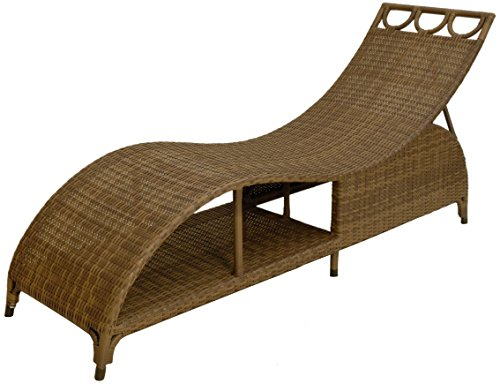 Korb-Outlet Outdoor Liege, Relax Gartenliege aus hochwertigem Polyrattan für den Garten (Braun)