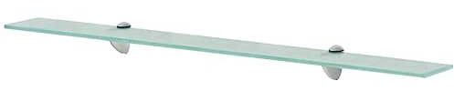 vidaXL Estante Flotante de Cristal Medidas 90x10 cm Grosor del Vidrio 8 mm Claro