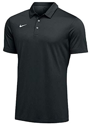 Nike Mens Dri-FIT Short Sleeve Polo Shirt (Large, Black)