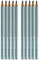 Faber-Castell 111997-12 Jumbo GRIP Bleistifte, Härtegrad: B, Schaftfarbe: silber (10er, silber)
