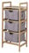 Bo-Camp Falt Schrank Selsdon Camping Kleider Regal Schubladen Möbel Bambus Holz