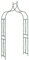 vidaXL Rosenbogen Gartenbogen Spalier Pergola Rosenspalier Torbogen Rankgitter Rankhilfe Dunkelgrün 120x38x258cm Eisen
