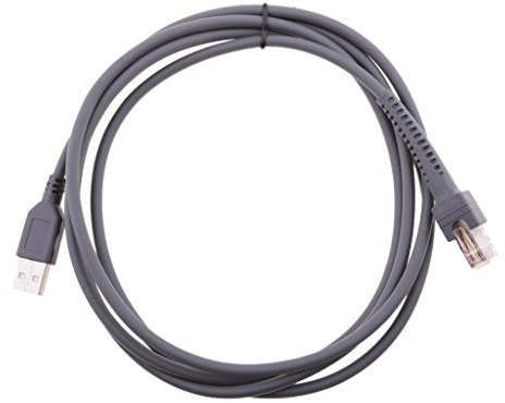 Tuoservo USB Cable CBA-U01-S07ZAR for Symbol Barcode Scanner LS2208 LS4208 LS7708 LS9208 USB A Male to RJ45 Cable 7 Feet