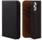 VISOUL iPhone 12 Hülle,Handyhülle iPhone 12 Pro [100% Echtleder] [3 Kartenfächer] [Verdichtes TPU] [Magnet] [Stand], RFID Stoßfeste Schutzhülle für iPhone 12/12 Pro Kaffee-T