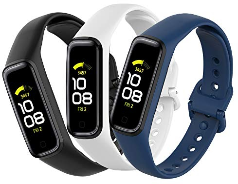 MIJOBS [3 Stück Kompatibel mit Samsung Galaxy Fit 2 Armband, wasserdicht schweißfest atmungsaktiv Samsung Galaxy Fit 2 Sport Ersatzarmband Silikon Uhrenarmband