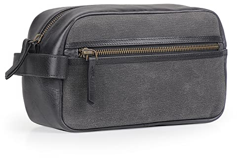 Londo Echtleder Reisetasche, Kulturtasche, Kosmetiktasche, Waschtasche – Unisex, Perfekt für Reisen & Alltag
