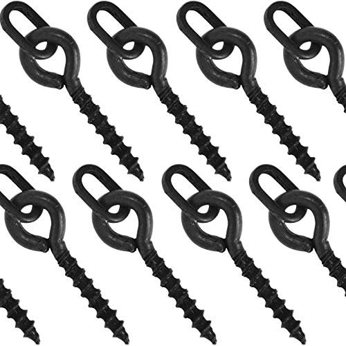 SF Bait Screw With Oval Link Loop Swivels for Carp Fishing Terminal Rig Tackle 25Pcs