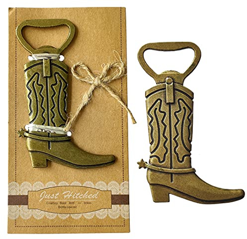 WAYTOSUC Stainless Steel Cowboy Boot Bottle Opener (24pcs), Perfect for Baby Shower, Wedding & Party Favors