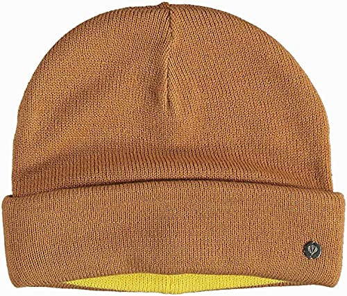 FRAAS Zweifarbige Strickmütze für Damen Gelb, Einheitsgröße