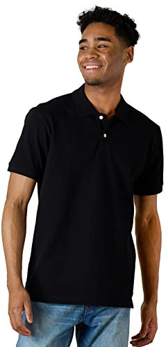 LAPASA Men's 100% Pique Cotton Polo Shirts Short Sleeve Classic Fit Spring/Summer 2024 M19 Black L