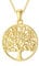 SISGEM 9 ct Gold Tree of Life Necklace, Solid Yellow Gold Lush Family Tree Chain Necklace, for Women Girls Ladies Mum Sisters, 46cm