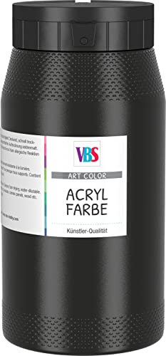 VBS Acrylfarbe 500ml versch. Farben Lösungsmittelfrei Schwarz