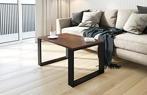 AKKE Couchtisch Wohnzimmertisch Beistelltisch Tisch Für Wohnzimmer Walnuss 60 x 40 x 55