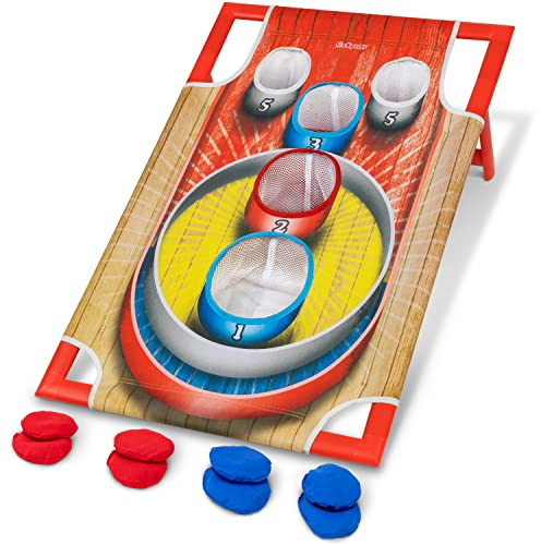 GoSports Cornhole Bean Bag Toss Game - Includes 1 Target, 8 Bean Bags, and Carrying Case