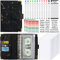 A6 Binder Budget Planner Deutsch: Geld Organizer Budget Planer mit 12 Binder Taschen, 12 Budgetblätter Deutsch, Etikettenaufklebern Sparbuch für Reisen,Tagebuch und Geschenk (Marmor Schwarz)