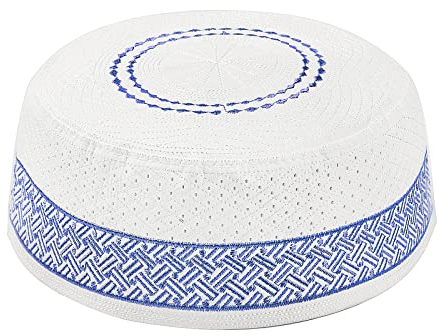 YJZQ Männlicher Muslimischer Gebetshut - Herren Islam Hut mit Stickerei für Männer