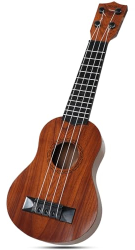 Raimy 17in Kids Ukulele Guitar - 4 Strings Mini Guitar Children Musical Instruments Educational Toys with Picks for Toddler Kids Boys Girls Beginner (Mahogany)