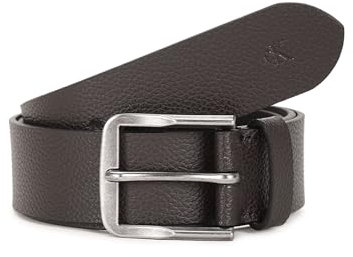 Calvin Klein Jeans Herren Gürtel Classic Flat Belt aus Leder, Braun (Bitter Brown), 130 cm