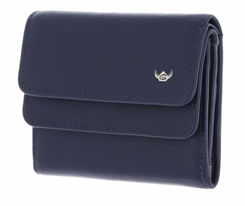 Golden Head Leder Geldbörse Madrid RFID Protect Überschlagbörse 1176 Blau dunkelblau
