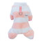 Izefia Hund Pullover Kleidung Fleece Wolle Pullover Winter Warmes Sweatshirt 4-Beine Jumpsuit Pyjamas Regenbogenstreifen Pullover für Kleine Hund Mittlere Katze