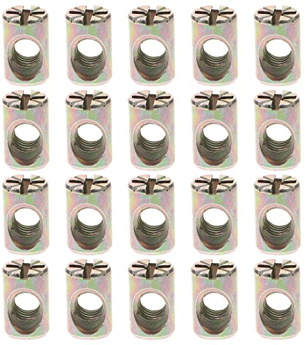 CHILDWEET 20stücke Barrel Nuts Für Möbel Kreuzdübel Zylindermuttern Für Stabile Verbindungen Betten Tischen Und Stühlen Für Diy-projekte