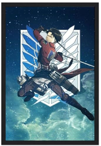 ENILSA Anime Attack on Titan Levi Poster, Leinwand-Poster, dekoratives Gemälde, Leinwand-Wandposter und Kunstdruck, modernes Familienschlafzimmer-Dekor-Poster, 20 x 30 cm