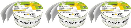 RBS24 Sparpaket Isover Vario MultiTape + -Einseitiges multifunktionales Klebeband für innen und außen 3 Rollen
