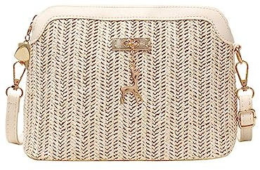 Sac à Bandoulière Bohème Tendance avec Fermeture Éclair - Petit Cerf au Crochet Laine pour Femme