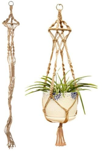 AMOYER 2 Stück Makramee-pflanzenaufhänger, Pflanzenaufhänger-Korb, Gewebter Hängender Blumentopf, Hängenetz, Pflanzen-hängekorb Für Hausgarten-Dekoration