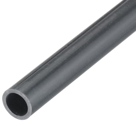 QUARKZMAN Tubo Rigido Rotondo in PVC 6mm(1/4) ID 8mm OD 350mm Grigio Scuro ad Alta Resistenza per Tubi d'Acqua Artigianato Guaina per Cavi