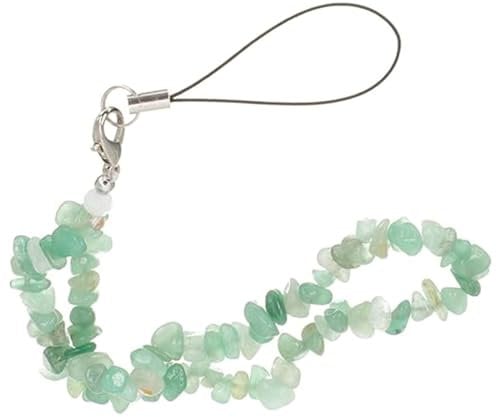 JYTDBCS Beaded Phone Chain Charm Crystal Natural Gemstone Phone Charm Wrist Strap Handmade Wristlet String for Phone Strap Keychain ID Card Holder Phone Strap Crystal