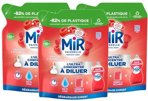 MIR L'Ultra Concentré à Diluer Vinaigre & Framboise - Lot de 3 x 150ml