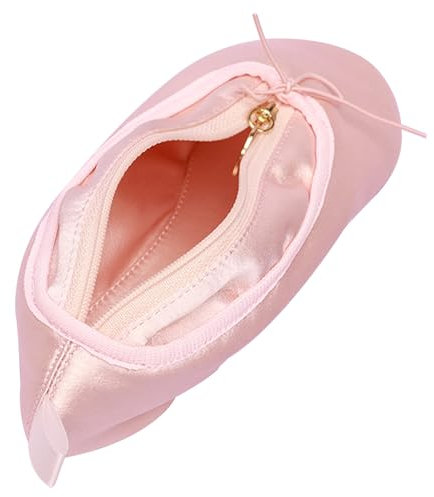 Wedhapy Ballett Make up Tasche mit Bowknot für Mädchen Tanz Make up Tasche Zipper Ballettschuhtasche Netter Schwan Ballet Make up Sammlung Box für Lippenstift Augenbrauen und Eyeliner Dance Make up B