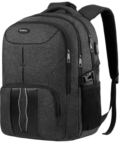 RJEU Zaino Uomo, Zaino Scuola Superiore Media Università, 15,6 Pollici Zaino per PC Portatili con Porta USB