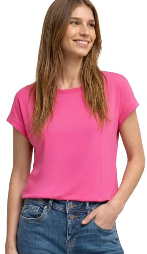 Damen T-Shirt mit Rundhals und Deko-Tape