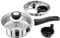 Judge Vista Stainless Steel Two Cup Egg Poacher and Frying Pan, Shatterproof Vented Glass Lid, Induction Ready, Oven Safe