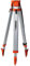 Johnson Level & Tool 40-6335 - Trípode de aluminio para contratista con rosca de 5/8 pulgadas - 11, altura de trabajo de 4'-5', plata/naranja, 1 trípode