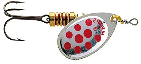 Mepps Aglia mit Punkten silber/rot Gr.3