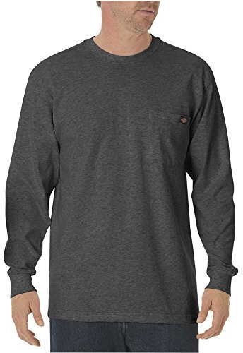 Dickies Men's Big and Tall Long Sleeve Heavyweight Crew Neck, Charcoal, 3XL