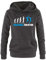 Comedy Shirts - Volleyball Evolution - Damen Hoodie - Schwarz/Weiss-Blau Gr. M
