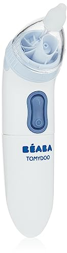 BÉABA, Tomydoo, aspirador nasal eléctrico para bebés, nómada, escalable, 3 puntas de silicona suave, ultrarrápida y fácil de usar, esterilizable, bolsa de almacenamiento