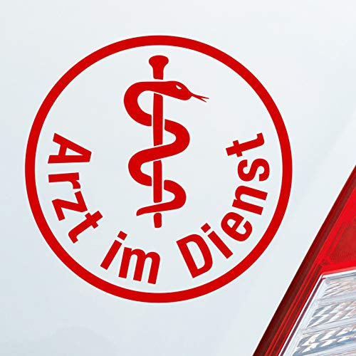 Hellweg Druckerei Arzt im Dienst Medizin Rettungsgasse KFZ Auto Aufkleber Sticker Heckscheibenaufkleber