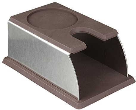 scarlet espresso | Tamperstation »Professionale« aus Edelstahl mit Tampermatte aus lebensmittelechtem Silikon zur Ablage des Tamper nach dem Tamping (Braun)
