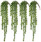 CEWOR Plantas suculentas rosario artificiales, para colgar en la pared, para hogar o jardín, 60 cm, 4 unidades