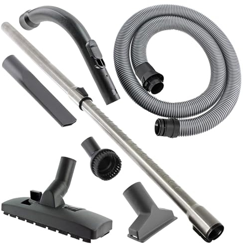 Spares2go 1.8m Hose Pipe, Telescopic Extension Rod, Bend End Handle & Tool Kit Spare Parts Compatible with Miele C1 C2 C3 Cat Dog Vacuum Cleaner