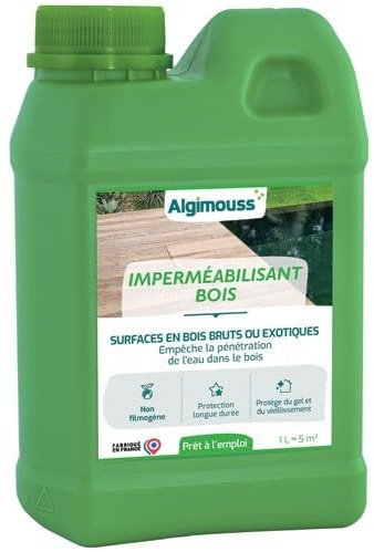 ALGIMOUSS 99101 Protection IMPERMEABILISANTE Bois Brut 1L