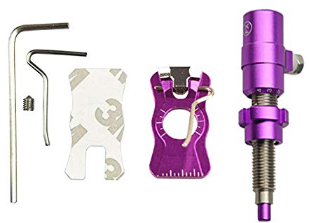 SHARROW Bogenschießen Magnetischer Pfeilauflagen und Cushion Plunger Aluminium Button Plunger Einstellbar RH/LH für Recurvebogen Bogensport Zubehör (Lila)
