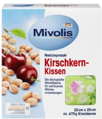Kirschkern-Kissen - Die ökologische Wärmflasche - Für wohltuende Wärmeanwendungen - Größe: 22 cm*25 cm