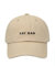 Hatphile: Katze Mama & Papa Hüte für stolze Katzen Eltern | für Männer & Frauen | bestickter Text - verstellbare Passform - 100% Baumwolle, Cat Dad Kappe Khaki, large