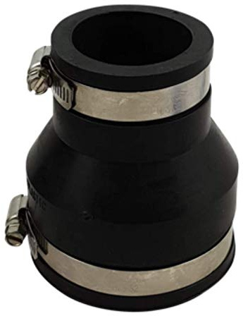 Air Aqua Flexible Gummireduzierung, Reduziermuffe, Rohrverbinder für PVC-Rohr, Flexible Muffe, Gummimuffe, Reduzierung, Manschette, Pool Verbindung, Reduzierstück (75 x 50 mm)